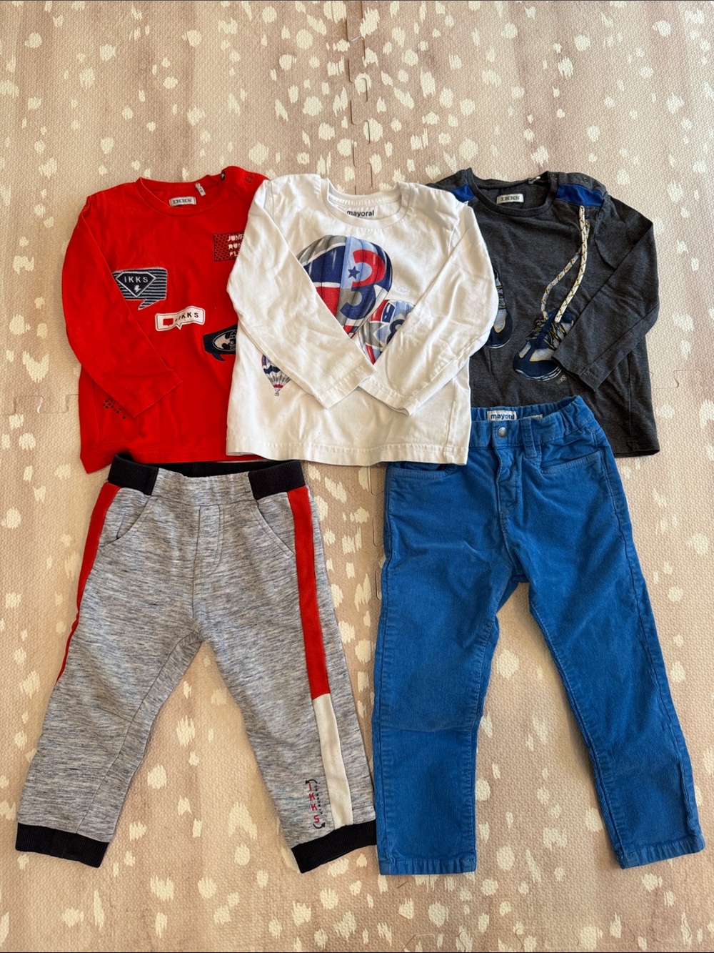 Boys IKKS & Mayoral 5-Pc European Designer Outfit Bundle Size 2T / 24M